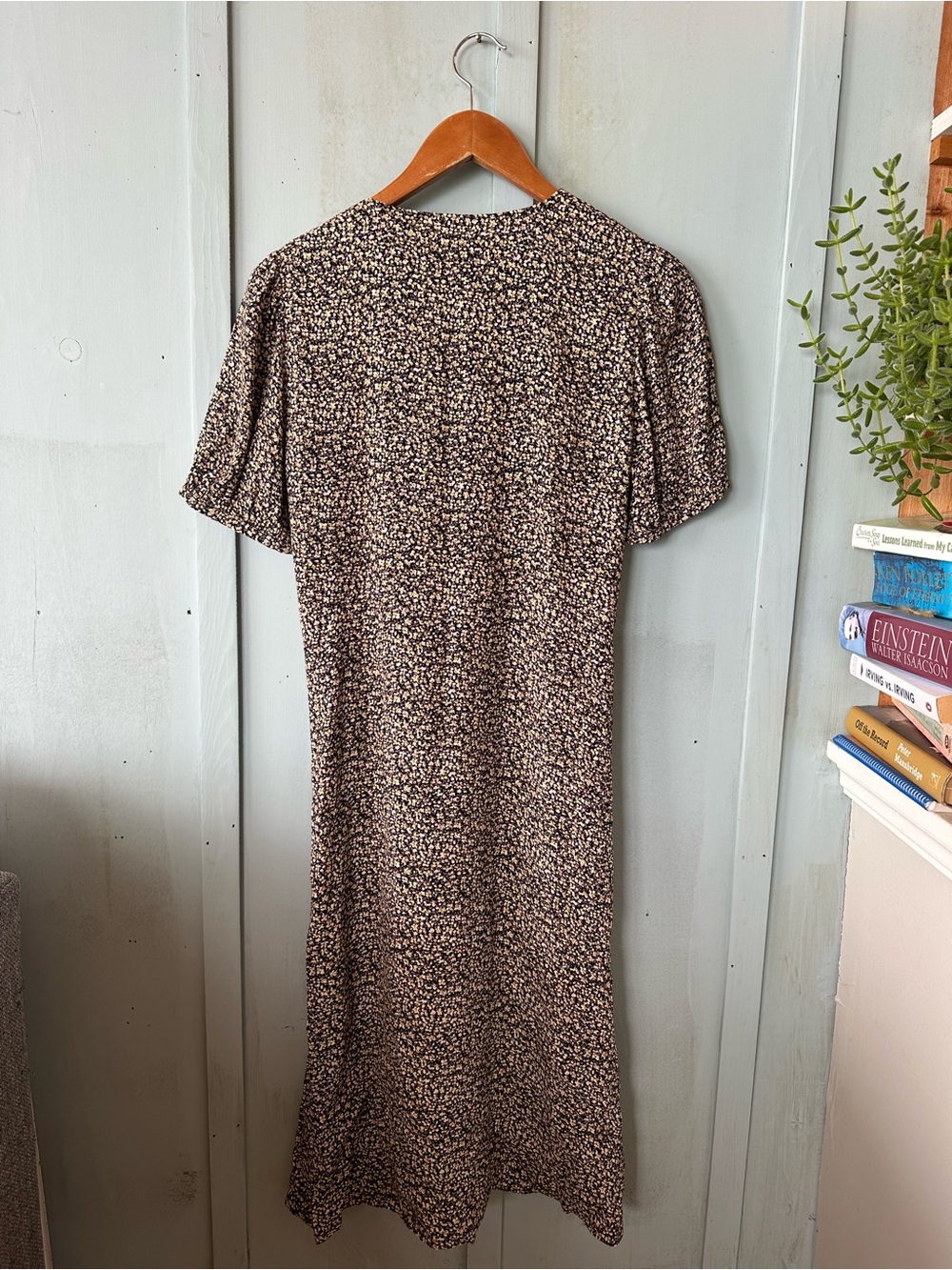 Frank & Oak Brown Floral Midi Dress - Picture 6 of 9